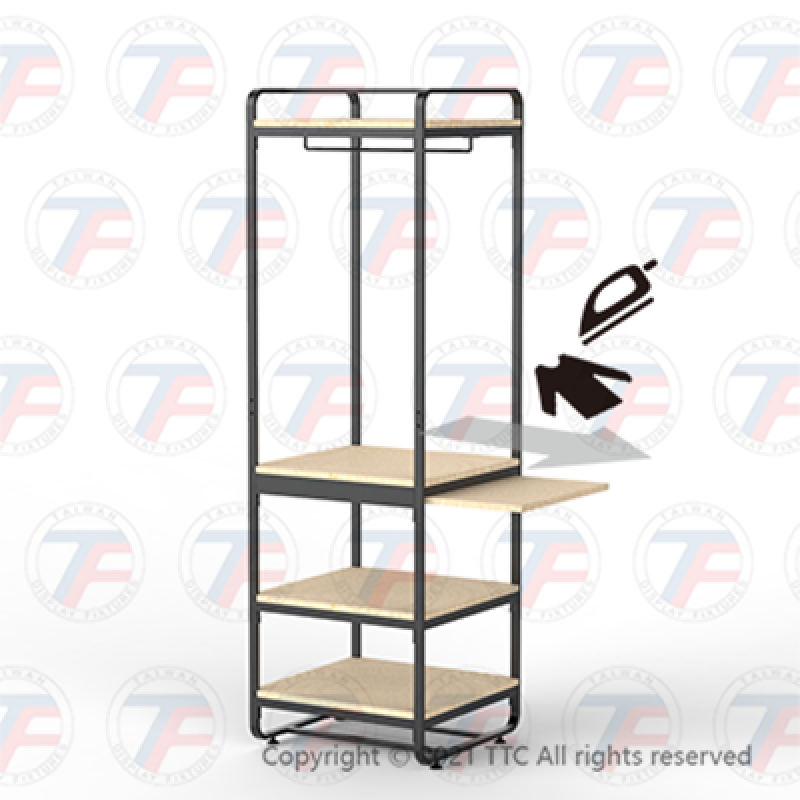 Ironing clothes storage rack