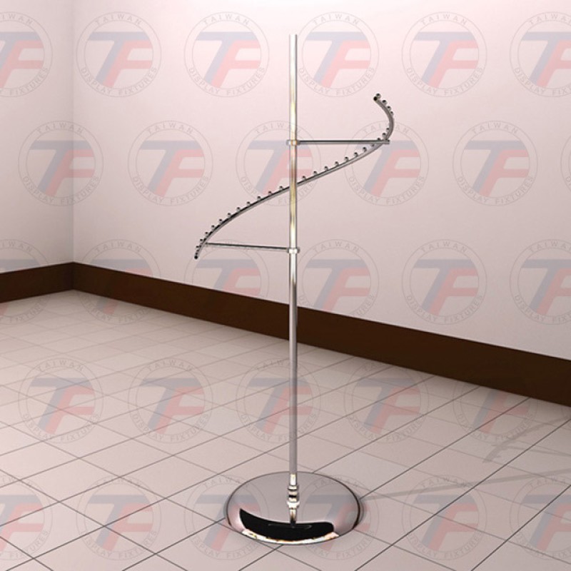 Spiral-shaped coat hanger
