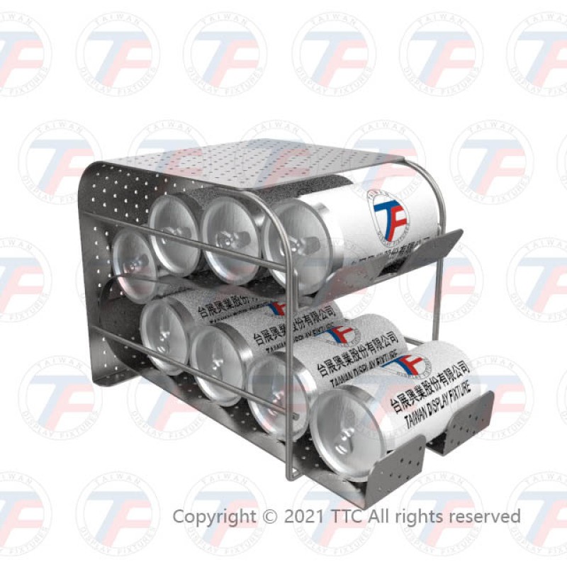 Aufbewahrungsregal für Dosen mit Aufreißlasche