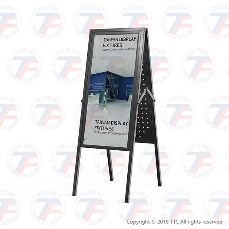 Caisson lumineux LED mince sur chevalet en A