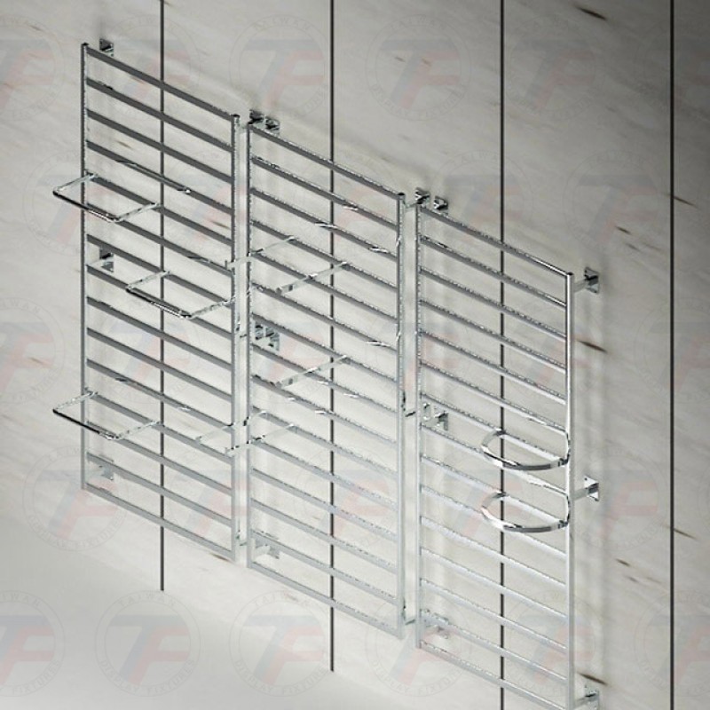 Ausstellungswand für Eisenrohre