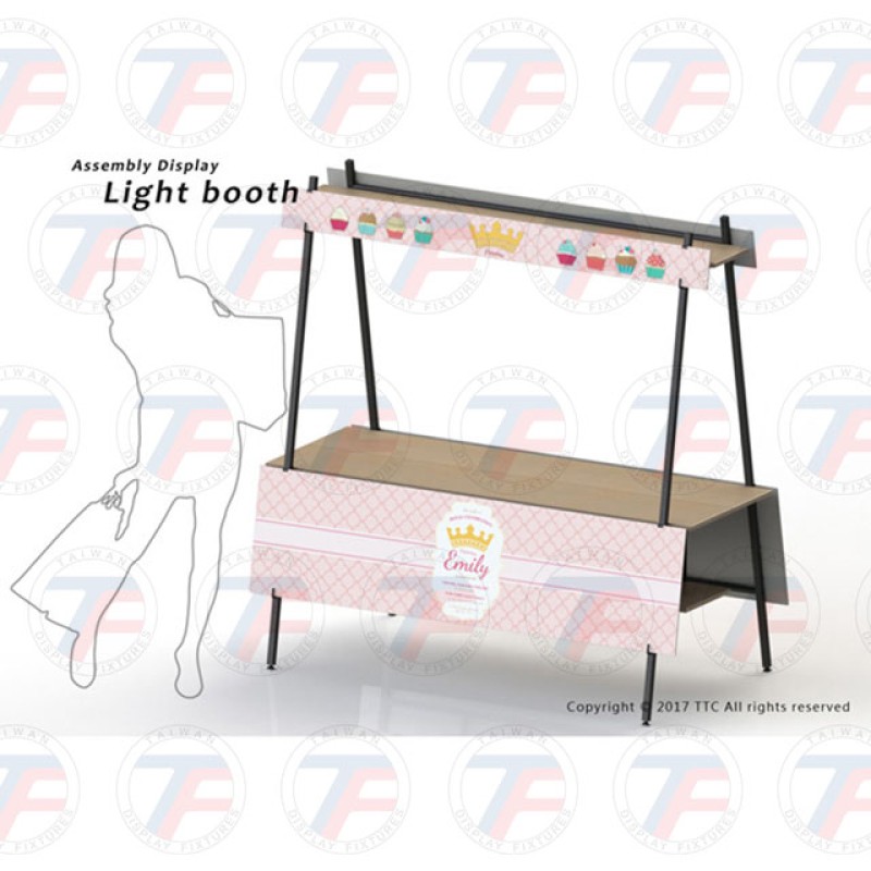 Assembled display booth